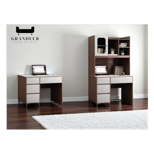 Modern Study Table with Microcrystalline Stone Top - Available in Multiple Sizes Grandeur Furnishings