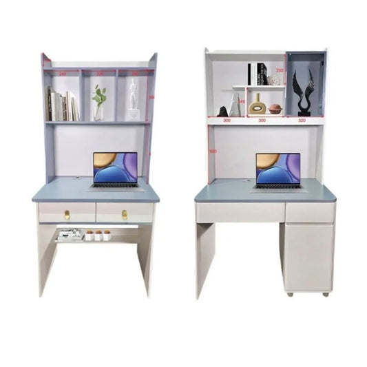 Study Table Desk with Storage and Shelves Grandeur Furnishings