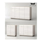 Modern Gloss White & Grey Shoe Cabinet with Round Edges - Multiple Sizes Available Grandeur Furnishings