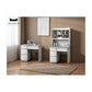 Grey Study Table with Storage & Stylish Design – Available in Compact and Shelved Options Grandeur Furnishings