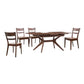 Elegant Solid Rubber Wood Dining Table Set with Extendable Table & Classic Chairs 1+4 Grandeur Furnishings