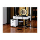 Modern Dressing Table with LED Light, Speaker and USB Charging Grandeur Furnishings