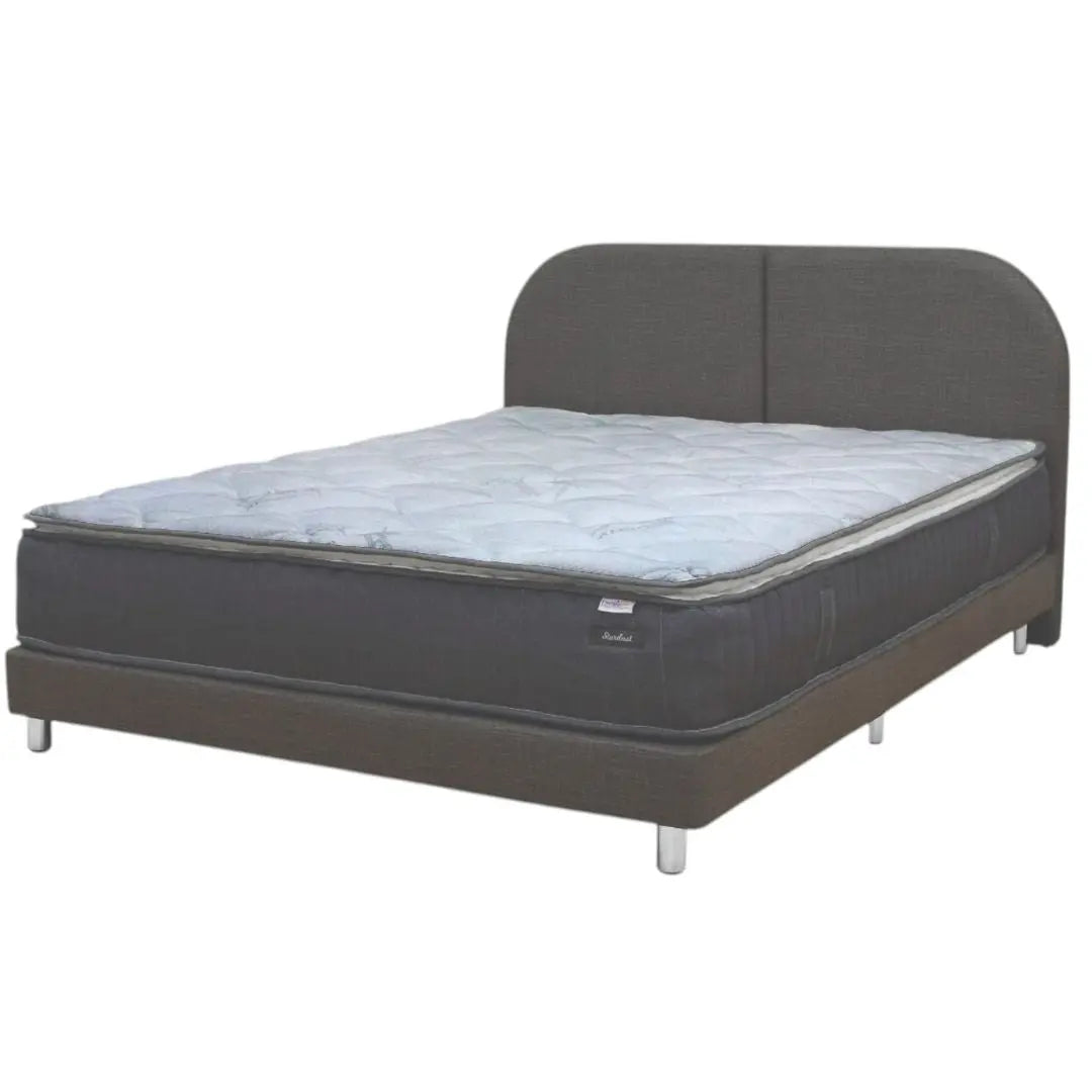 Dreamster Stardust Mattress with Oscar Fabric Bedframe Set Grandeur Furnishings