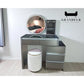 Dressing Table with LED Mirror and Tempered Glass  Vanity Set Grandeur Furnishings