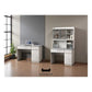 Study Table with Glitter Grey Top & Light Grey Base - Functional & Stylish Grandeur Furnishings