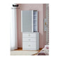 White Dressing Table with Vanity Mirror and Make Up Storage Drawers Grandeur Furnishings