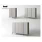 Modern Microcrystalline Glass Shoe Cabinet - Multiple Sizes in Light Grey Grandeur Furnishings
