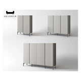 Grey shoe cabinet range in three widths