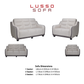 Lusso Modern 1, 2, 3 Seater Sofa | Premium Two-Tone Tufted Couch