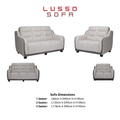 Lusso sofa configurations with dimensions
