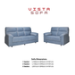 Vista Modern Fabric Sofa Set | Comfort Living Room Couch (1, 2, & 3 Seater Options)