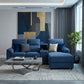 Montre Fabric L-Shape Sectional Sofa with Storage Console & Cup Holders