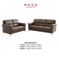 Axis sofa configurations with dimensions