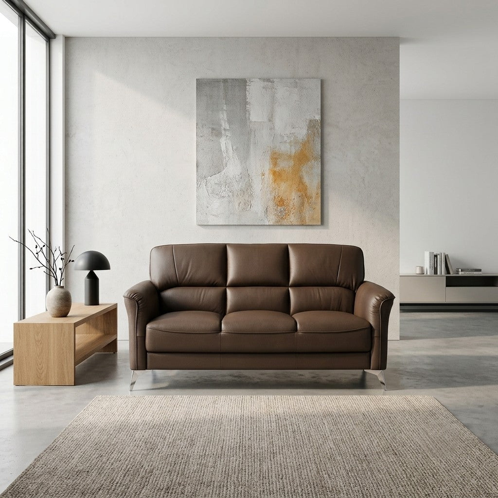 Axis Premium Half Leather Sofa | Modern Living Room Couch (1 / 2 / 3 Seater)