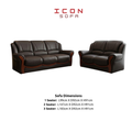 Icon sofa configurations with dimensions