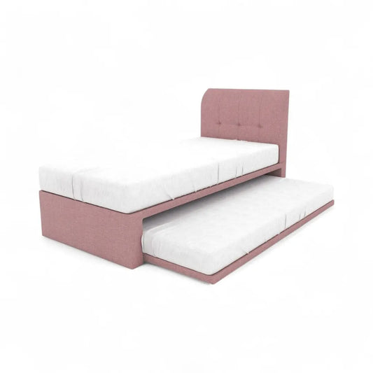 Alvera 2-in-1 Pull Out Bed Frame | Modern Upholstered Bed with Slide-Out Bed Grandeur Furnishings