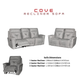 Cove Premium Fabric Recliner Sofa Set | Manual Reclining Living Room Couch (1, 2, & 3 Seater Options)