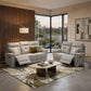 Grey Cove recliner sofa set in a living room