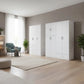 Modern White Wardrobe Collection Grandeur Furnishings