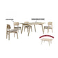 Nordic Wooden Extendable Dining Table With Solid Wood Legs 1+4 Chairs Grandeur Furnishings