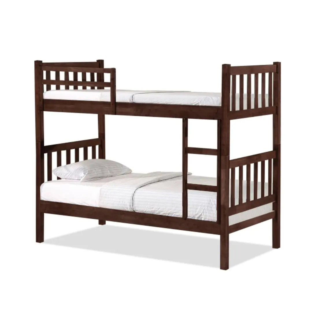 Double Decker Bed Frame | Solid Wood Bunk Bed for Kids Grandeur Furnishings