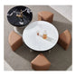 Modern Microcrystalline Stone Coffee Table with 4 Stools Grandeur Furnishings
