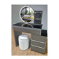 Dressing Table with LED Mirror and Tempered Glass  Vanity Set Grandeur Furnishings