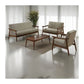 Elegant Wooden Sofa Set with Velvet Fabric Grandeur Furnishings