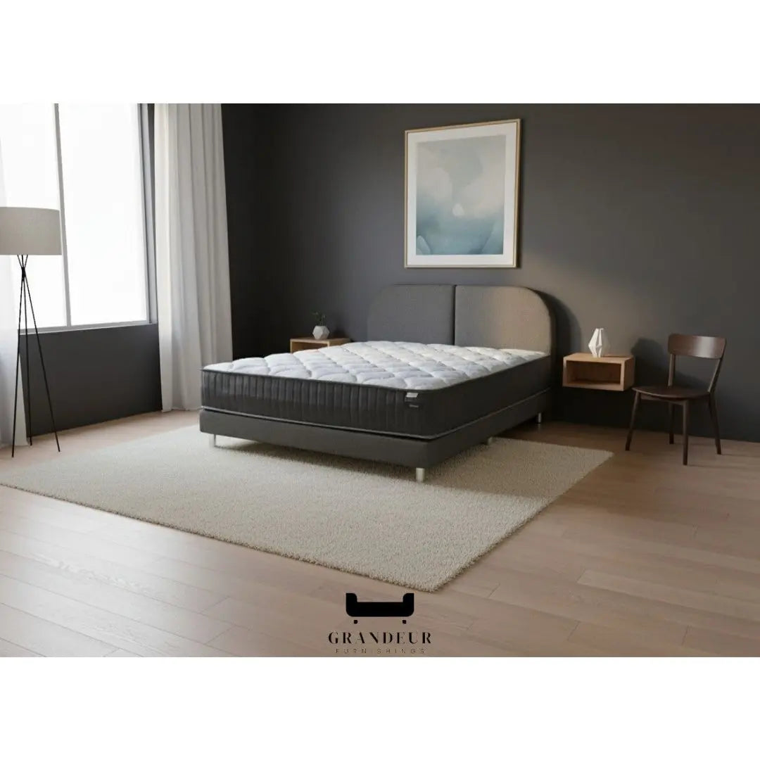 Dreamster Element Mattress with Oscar Fabric Bedframe Set Grandeur Furnishings