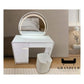 Vanity Table with LED Mirror – Sleek White Finish Dressing Table Grandeur Furnishings