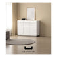Modern Gloss White & Grey Shoe Cabinet with Round Edges - Multiple Sizes Available Grandeur Furnishings
