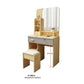 Wooden Dressing Table Set with Vanity Mirror & Make Up Storage Grandeur Furnishings