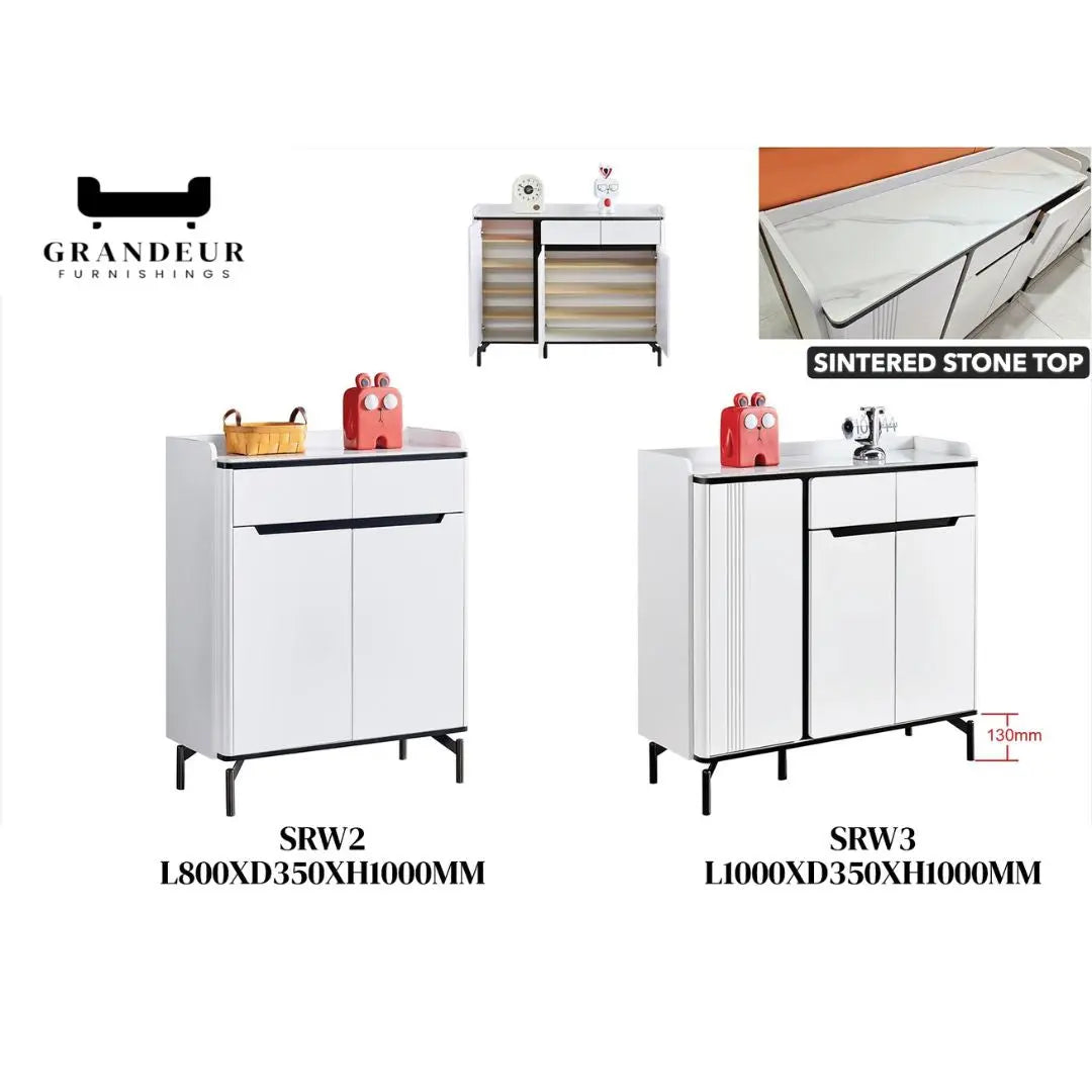 Modern Shoe Cabinet with Storage Grandeur Furnishings