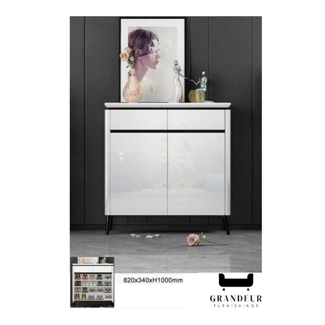 Modern Shoe Cabinet with Spacious Storage – Available in 5 Sizes & 2 Colours Grandeur Furnishings
