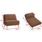 Cosy Brown Fabric Sofa Bed Grandeur Furnishings