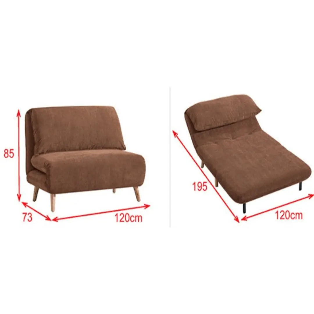 Cosy Brown Fabric Sofa Bed Grandeur Furnishings