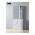 White Dressing Table with Vanity Mirror and Make Up Storage Drawers Grandeur Furnishings