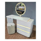 Vanity Table with LED Mirror and Sleek White Finish Dressing Table Set Grandeur Furnishings