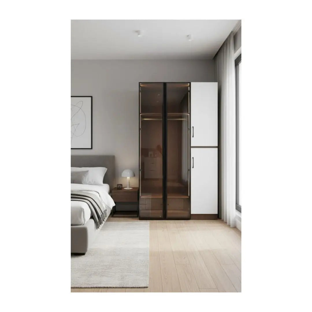 Premium Wardrobe Collection with LED Lights Grandeur Furnishings