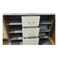 Contemporary Glass Side Cabinet with Elegant Storage Solution and Sintered Stone Top Grandeur Furnishings