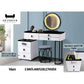 Modern Dressing Table with LED Light, Speaker and USB Charging Grandeur Furnishings