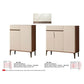 Modern Shoe Cabinet with Microcrystalline Glass Top in Multiple Sizes Grandeur Furnishings