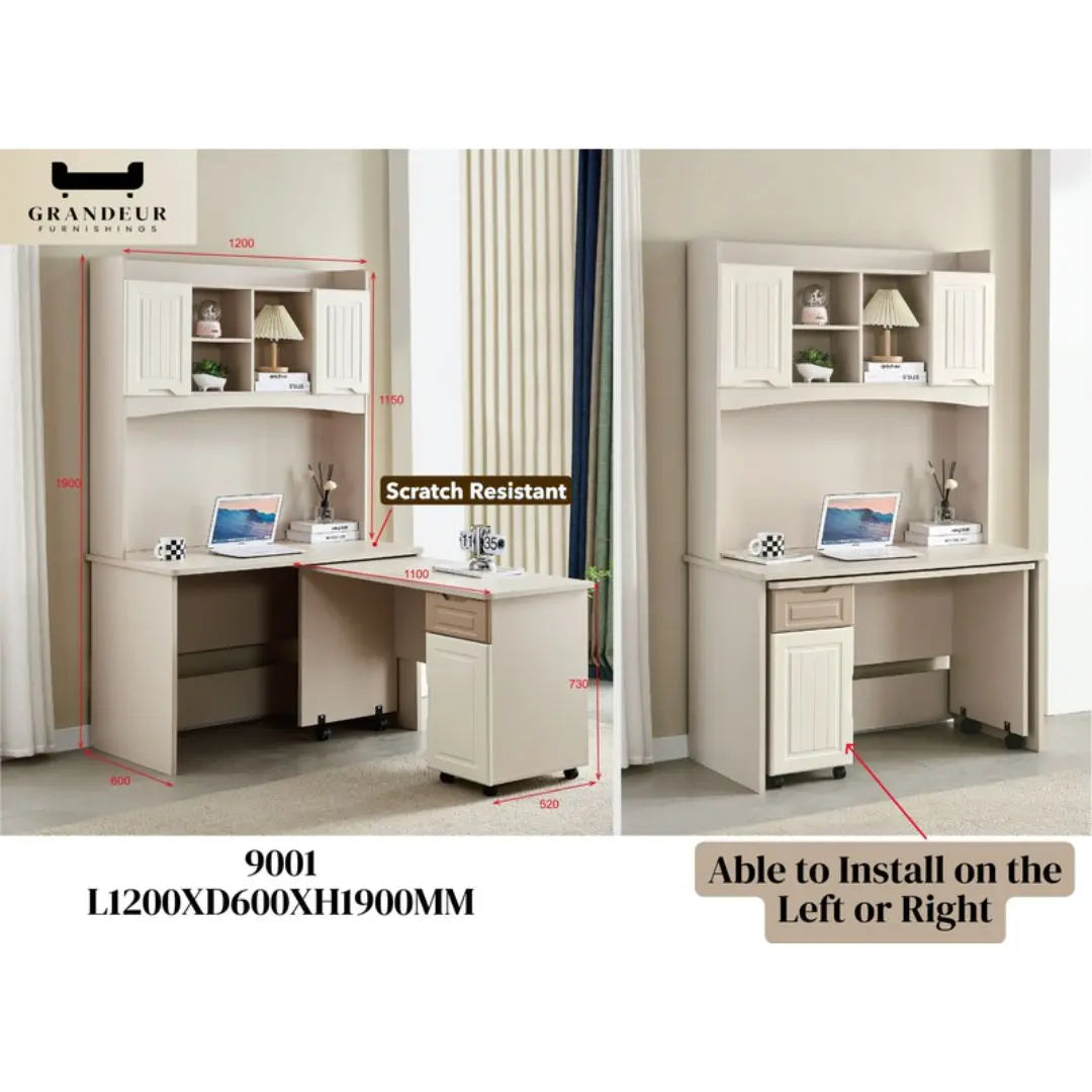 Study Table with Scratch-Resistant Finish Laptop Desk Available in 3 Sizes Grandeur Furnishings