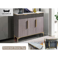 Dark fluted shoe cabinet with top and interior detail insets