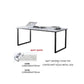 Matt Sintered Stone Top Study Table with Matt Black Metal Legs – Available in White & Grey Grandeur Furnishings