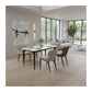 Sintered Stone Top Dining Table Set with Grey Chairs 1+4 Grandeur Furnishings