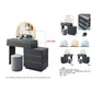 Modern LED Dressing Table with Mirror and Storage - Matte Dark Grey Finish Grandeur Furnishings