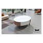 Elegant Oval Coffee Table with Soft-Closing Drawer Grandeur Furnishings