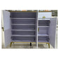Elegant Shoe Cabinet with Sintered Stone Top Grandeur Furnishings