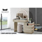 Dressing Table with Mirror, LED Light and Number Lock  Vanity Unit Grandeur Furnishings